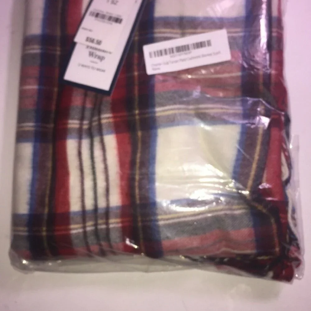 Charter Club Tartan Plaid Cashmink Blanket Scarf